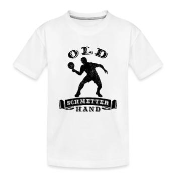 Old Schmetterhand Tischtennis Schmetterball - Kinder Premium Bio T-Shirt - Weiß - Vorne