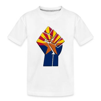 Bundesstaat Arizona Flagge Stolz Eingeborenes Familienhaus - Kinder Premium Bio T-Shirt - Weiß - Vorne