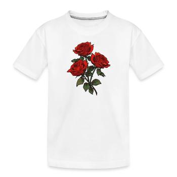Neuheit Rote Rosen Liebhaber Kühle Rosen Blumen Humor - Kinder Premium Bio T-Shirt - Weiß - Vorne