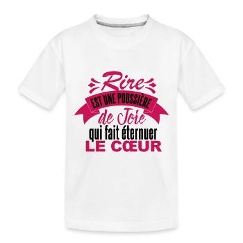 Rire est une poussière - T-shirt bio Premium Enfant - blanc - Devant