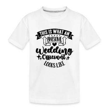 This Is What An Awesome Wedding Ordained Officiant - Kinder Premium Bio T-Shirt - Weiß - Vorne