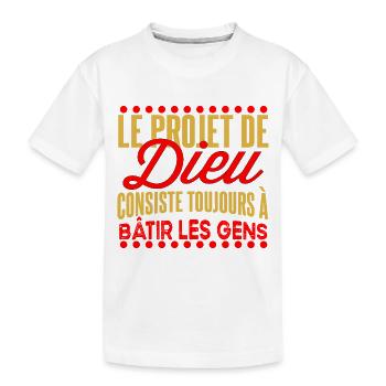 Le projet de Dieu - T-shirt bio Premium Enfant - blanc - Devant