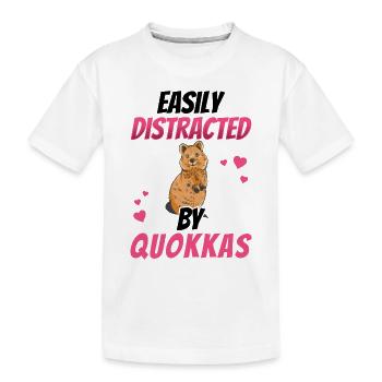 Distrait par le marsupial de Quokka Australie - T-shirt bio Premium Enfant - blanc - Devant