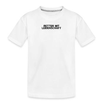 Feuerwehr - Retter mit Leidenschaft - Kinder Premium Bio T-Shirt - Weiß - Vorne