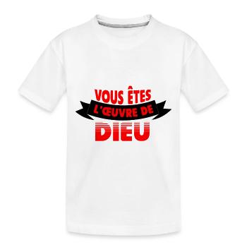 Vous êtes l'œuvre de Dieu - T-shirt bio Premium Enfant - blanc - Devant
