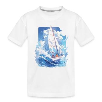 Voilier Sport Voile Voile Voile Cadeaux - T-shirt bio Premium Enfant - blanc - Devant