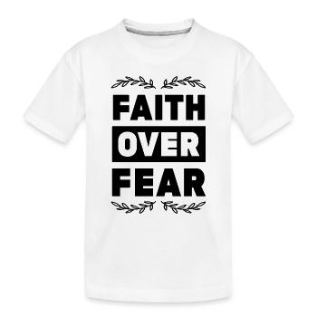 La foi biblique plutôt que la peur - T-shirt bio Premium Enfant - blanc - Devant