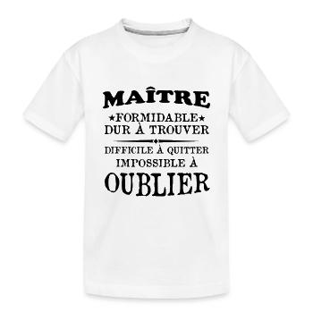 Maître formidable idée cadeau maître d'école - T-shirt bio Premium Enfant - blanc - Devant