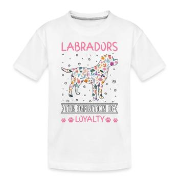 Labradors la définition de la loyauté - T-shirt bio Premium Enfant - blanc - Devant