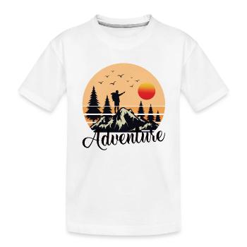 Bergsteigen Bergsteiger Wandern Wanderer - Kinder Premium Bio T-Shirt - Weiß - Vorne