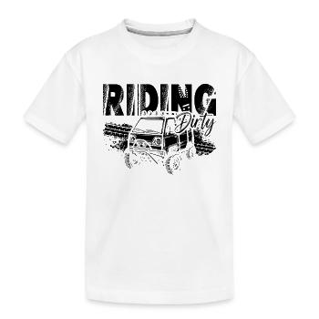 Riding Dirty Off-Road Race Roadtrip Off-Road Racer - Kids' Premium Organic T-Shirt - white - Front