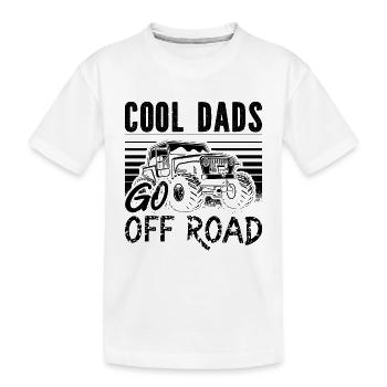 Cool Dads Go Off Road Motocross Off-Road Racer - Kids' Premium Organic T-Shirt - white - Front