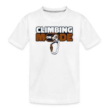 Climbing Mode On Sportklettern Speedklettern - Kinder Premium Bio T-Shirt - Weiß - Vorne