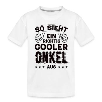 Onkel Onkel Geburtstag Onkel Sprüche Bester Onkel - Kinder Premium Bio T-Shirt - Weiß - Vorne
