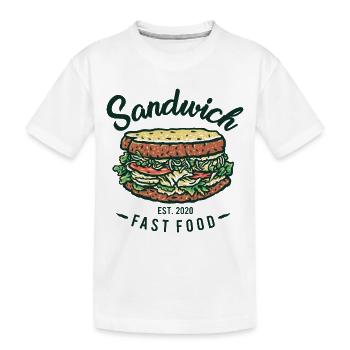 Sandwich - Kinder Premium Bio T-Shirt - Weiß - Vorne