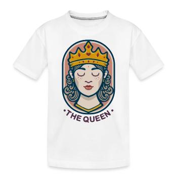 L’insigne de la reine - T-shirt bio Premium Enfant - blanc - Devant