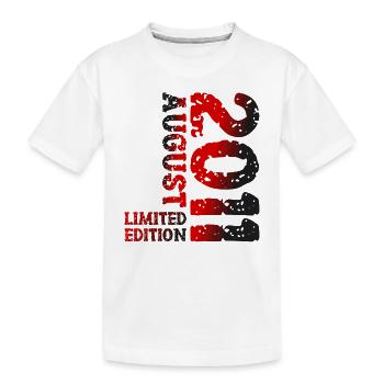2011 August Limited Edition 12. Geburtstag Outfit - Kinder Premium Bio T-Shirt - Weiß - Vorne