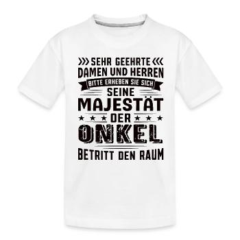 Onkel Geburtstag Onkel Sprüche Onkel Geschenke - Kinder Premium Bio T-Shirt - Weiß - Vorne