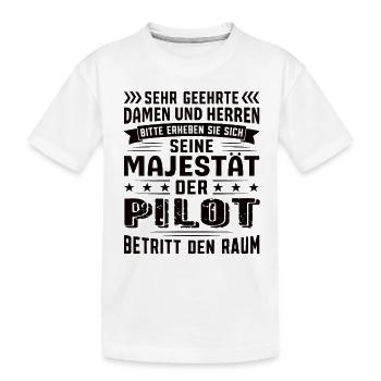 Pilot Geburtstag Pilot Sprüche Pilot Geschenke - Kinder Premium Bio T-Shirt - Weiß - Vorne