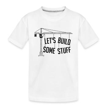 Construisons des trucs Génie Civil Ingénieurs - T-shirt bio Premium Enfant - blanc - Devant