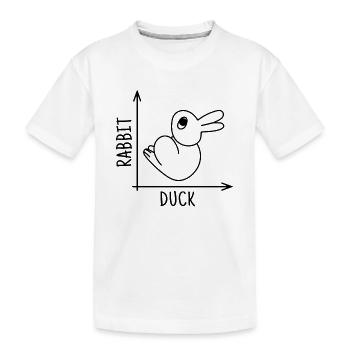 Rabbit Duck Illusion - Kinder Premium Bio T-Shirt - Weiß - Vorne