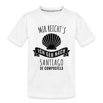 Mir reicht's ich geh nach Santiago - Camino Pilger - Kinder Premium Bio T-Shirt - Weiß - Vorne