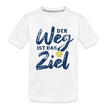 Der Weg ist das Ziel - Camino - Jakobsweg - Pilger - Kinder Premium Bio T-Shirt - Weiß - Vorne