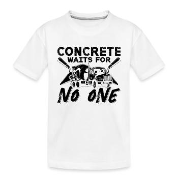 Attentes en béton pour les finisseurs de béton sans ciment - T-shirt bio Premium Enfant - blanc - Devant
