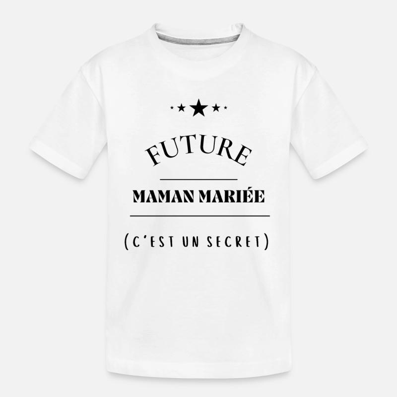 Future maman mariée - demande mariage - T-shirt bio Premium Enfant - blanc