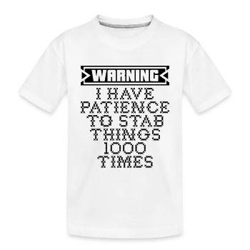 Warning I Have Patience Sewing Cross Stitch Lover - Kinder Premium Bio T-Shirt - Weiß - Vorne
