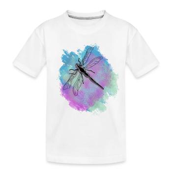 Libellule - coloré - aquarelle - hippie - T-shirt bio Premium Enfant - blanc - Devant