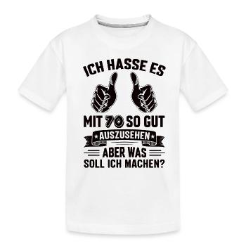 70 Geburtstag 70 Jahre 70 Lebensjahr 70 Lebenalter - Kinder Premium Bio T-Shirt - Weiß - Vorne