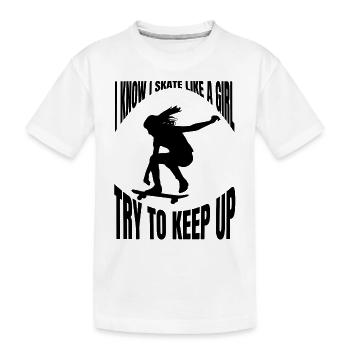 Skateboard Skater Skate Fan Skate Skateboarding - T-shirt bio Premium Enfant - blanc - Devant