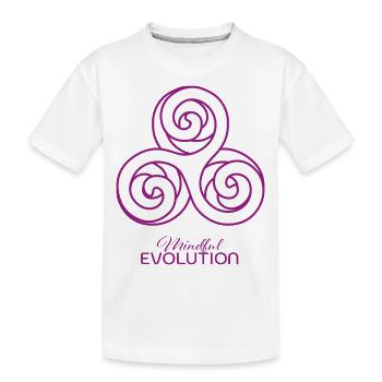 Triskele Sixkele évolution consciente & je me lèverai - T-shirt bio Premium Enfant - blanc - Devant