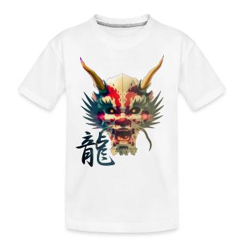 Japan Dragon - Kinder Premium Bio T-Shirt - Weiß - Vorne