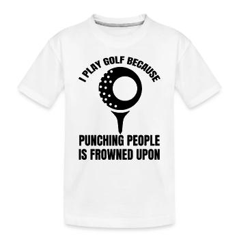 Golfeur, golf, golf, club de golf, terrain de golf - T-shirt bio Premium Enfant - blanc - Devant