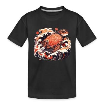 Tortue - T-shirt bio Premium Enfant - noir - Devant