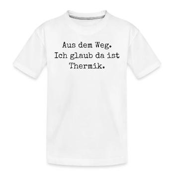 Ich Glaub Da ist Thermik RC Segelflieger - Kinder Premium Bio T-Shirt - Weiß - Vorne
