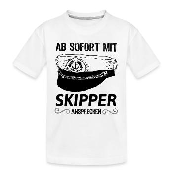 Skipper - Kinder Premium Bio T-Shirt - Weiß - Vorne