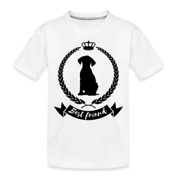 Meilleur ami - chien - T-shirt bio Premium Enfant - blanc - Devant