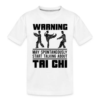 Avertissement peut spontanément Chi Chuan Tai Chi Lover - T-shirt bio Premium Enfant - blanc - Devant