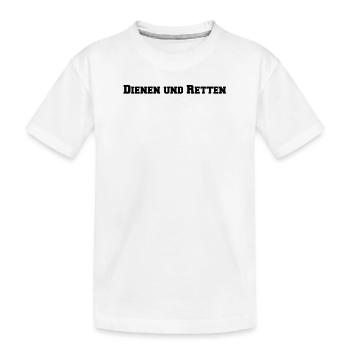 Feuerwehr - Dienen und Retten - Kinder Premium Bio T-Shirt - Weiß - Vorne