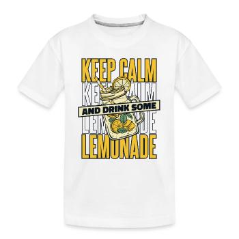 Restez calme et buvez de la limonade Limonade - T-shirt bio Premium Enfant - blanc - Devant