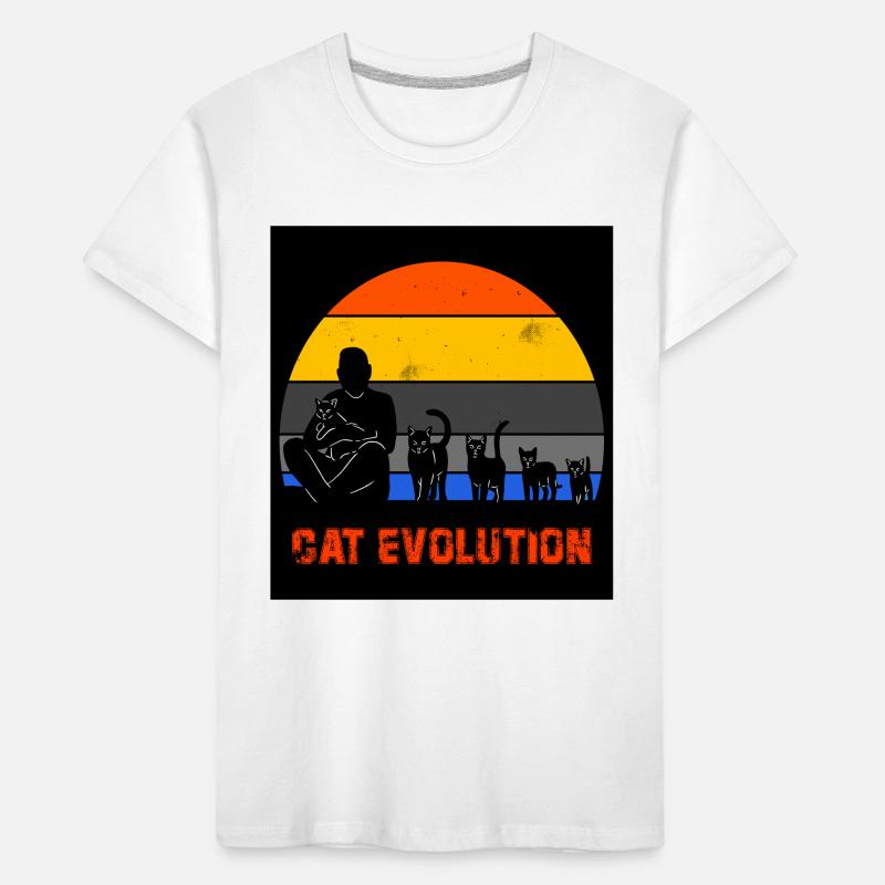 Katzen Evolution Kinder Premium Bio T-Shirt
