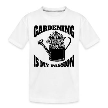 Gardener, gardening, gardening, gardening, hobby gardener - Kids' Premium Organic T-Shirt - white - Front