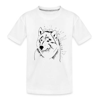 Vierbeiner Wauwau Rüde Hundebesitzer Wolfshund - Kinder Premium Bio T-Shirt - Weiß - Vorne