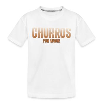 Churros Por Favor Vintage Mexican Churro - Kids' Premium Organic T-Shirt - white - Front