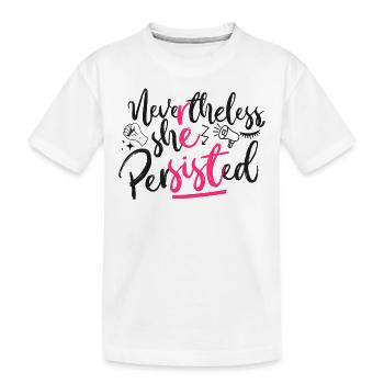 Feminist Nevertheless She - Kinder Premium Bio T-Shirt - Weiß - Vorne