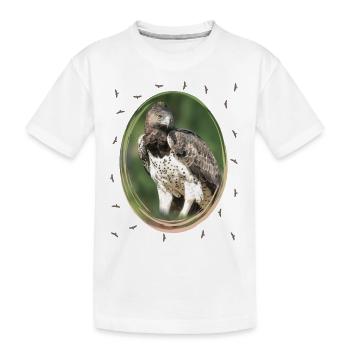 Kampfadler - Adler - Raubvogel - Vogel in Afrika - Kinder Premium Bio T-Shirt - Weiß - Vorne