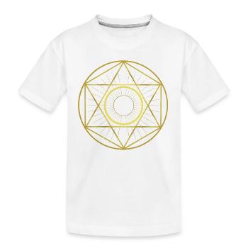Graphic - Circle - Star - Geometry - Kids' Premium Organic T-Shirt - white - Front